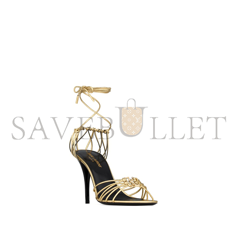 YSL BABYLONE SANDALS IN METALLIC LEATHER 8219270NL008008